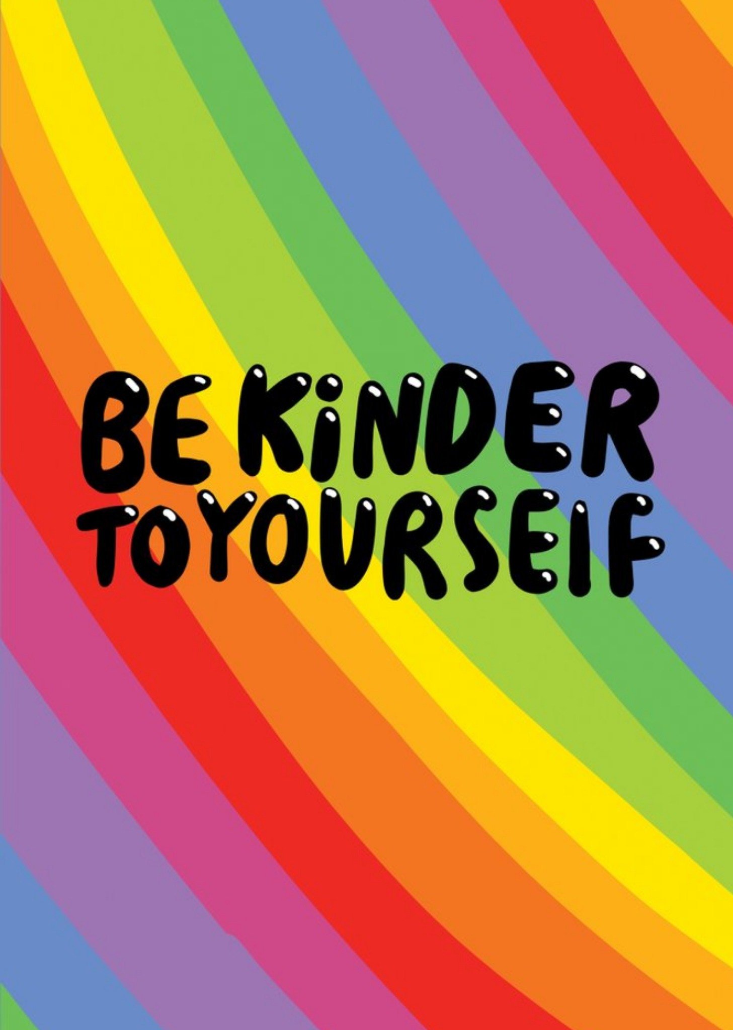 Moonpig Be Kinder To Yourself Rainbow Card, Large