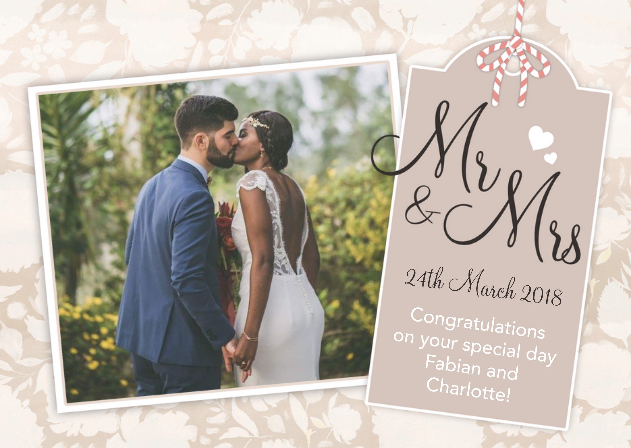 Mr & Mrs Photo Upload Card Ecard