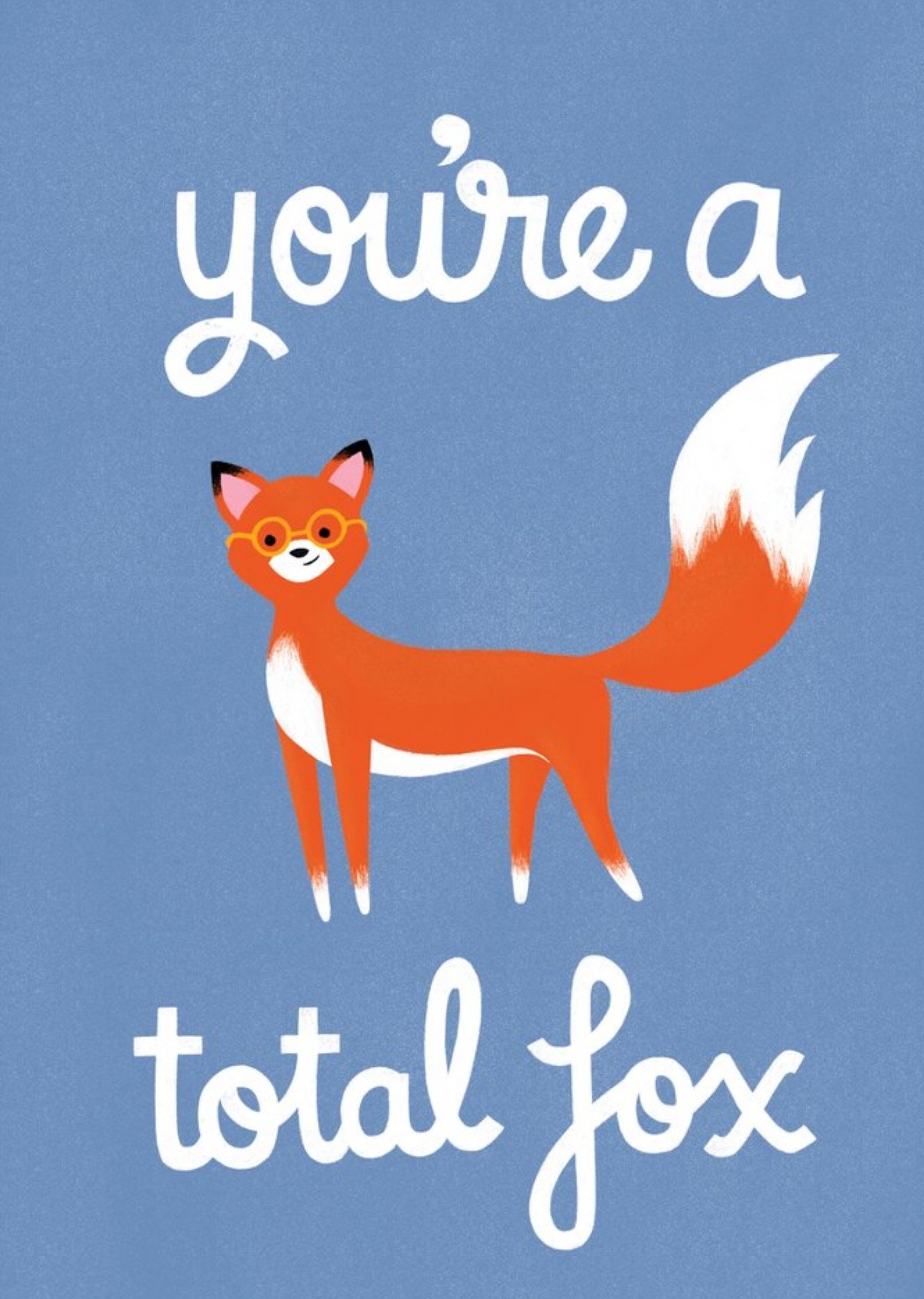 Cardy Club Fox Funny Cool Cute Card, Large