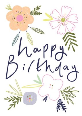 Chloe Turner Floral Pattern Birthday Card