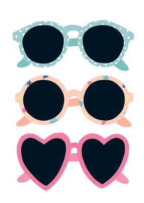 Three Pairs Of Sunglasses Cute Card