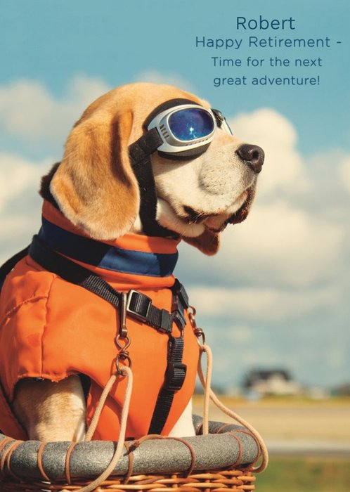 UK Greetings Camden Graphics Dog Adventure Retirement Card
