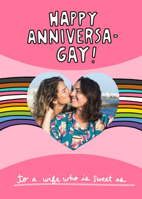 Angela Chick LGBTQ+ Anniversary Photo Upload Card