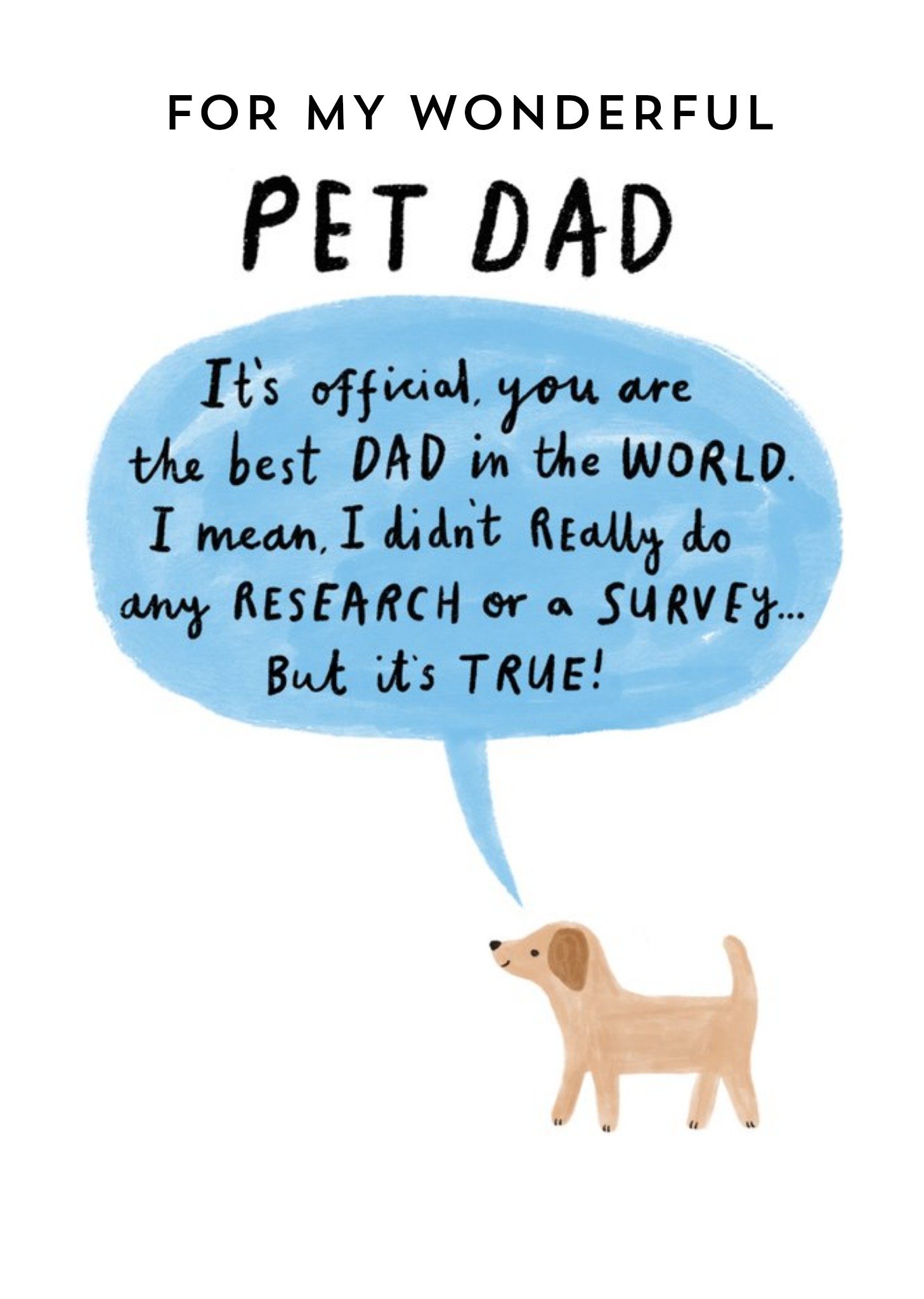 Moonpig Funny Best Pet Dad In The World Birthday Card Ecard