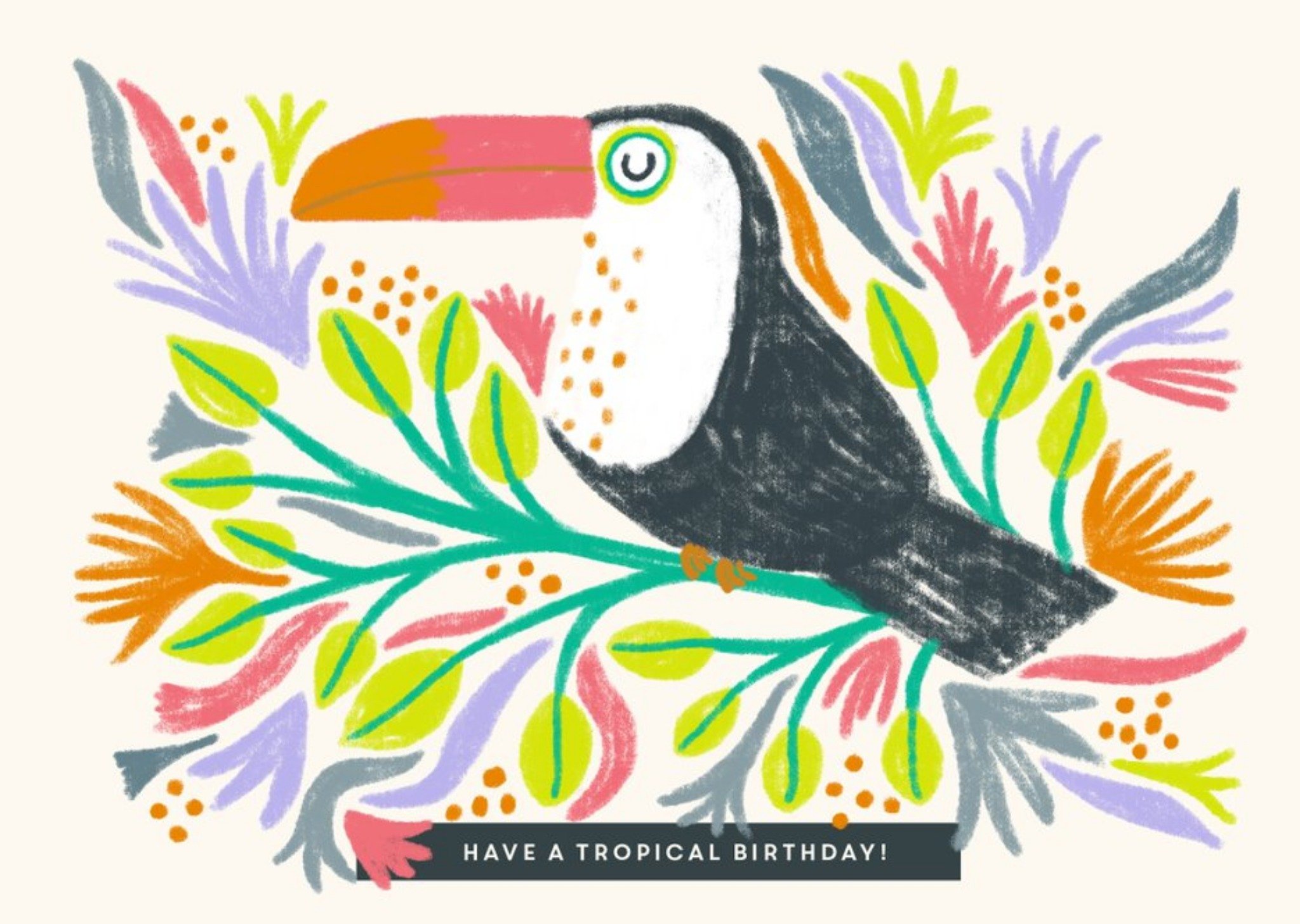 Moonpig Shake It Up Have A Tropical Birthday Card, Large