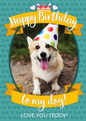 To My Dog Happy Birthday Photo Upload Card