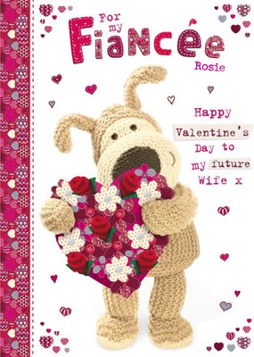 Boofle Bear For My Fiance Valentines Day Card
