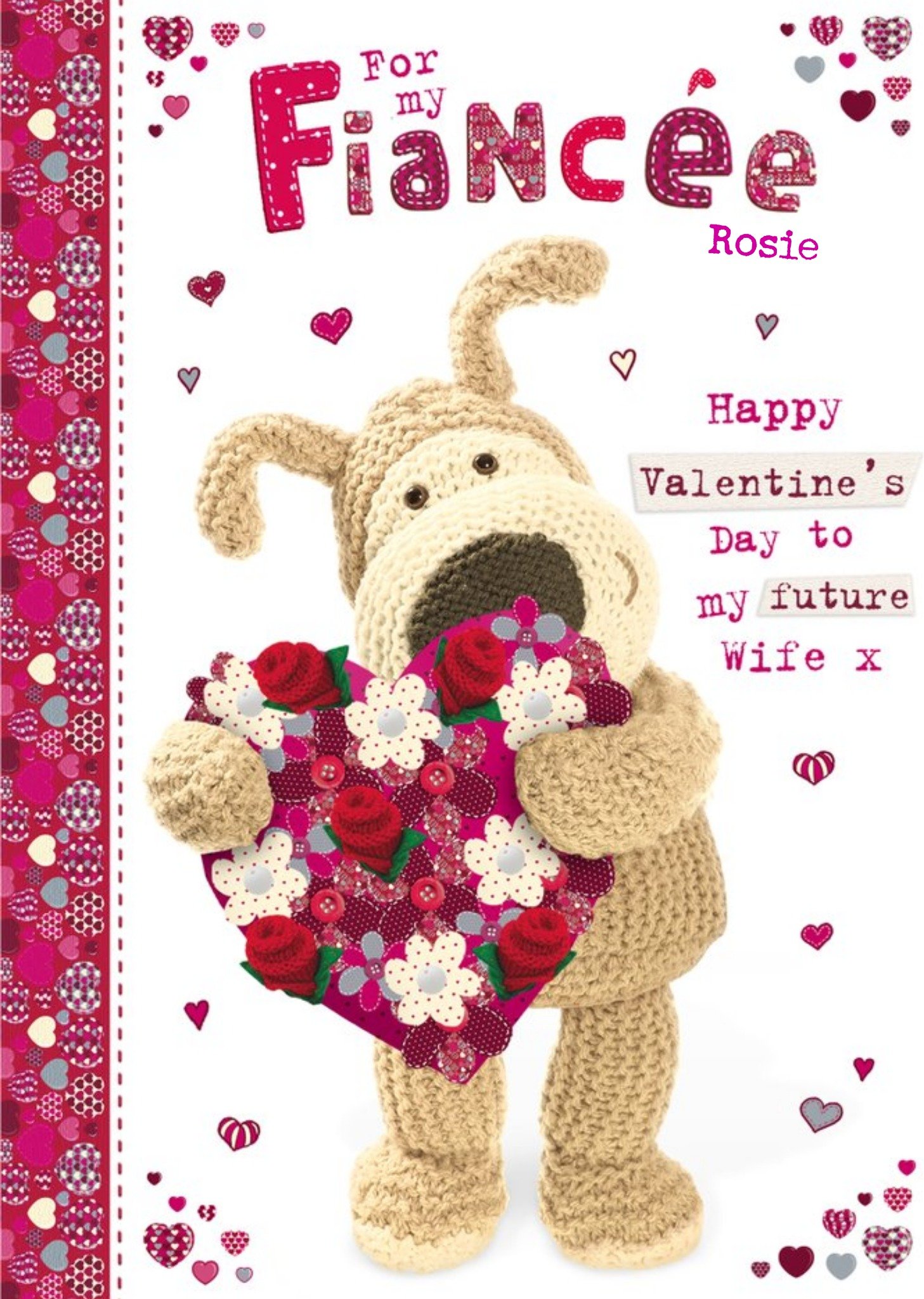 Boofle Bear For My Fiance Valentines Day Card