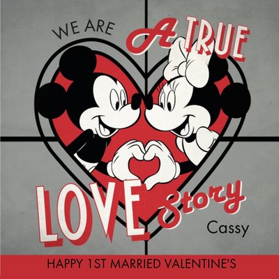 Disney True Love Story Vintage Mickey Card