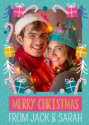 Oh Happy Day Merry Christmas Photo Upload Card