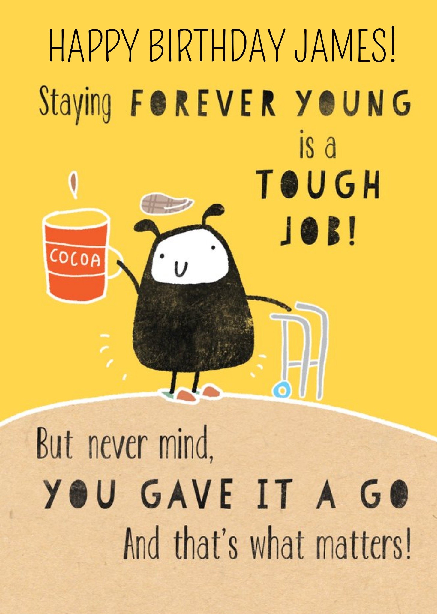 Moonpig Birthday Card - Staying Young Is Hard, Large