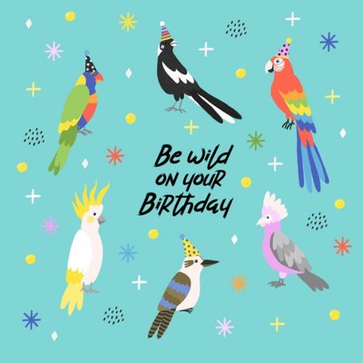 Brook Gossen Birds Colourful Birthday Card
