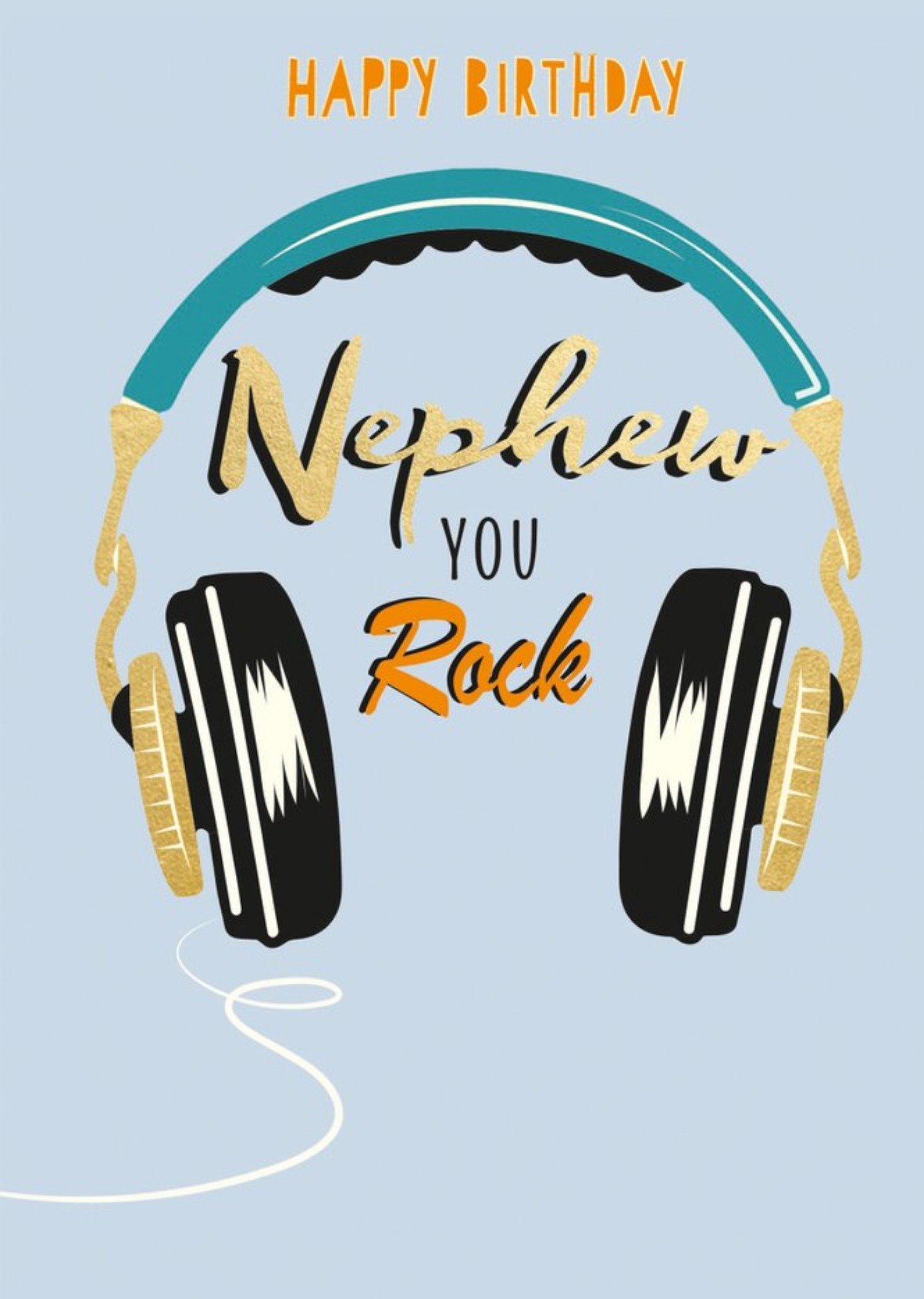 Nephew You Rock Headphones Birthday Card Ecard