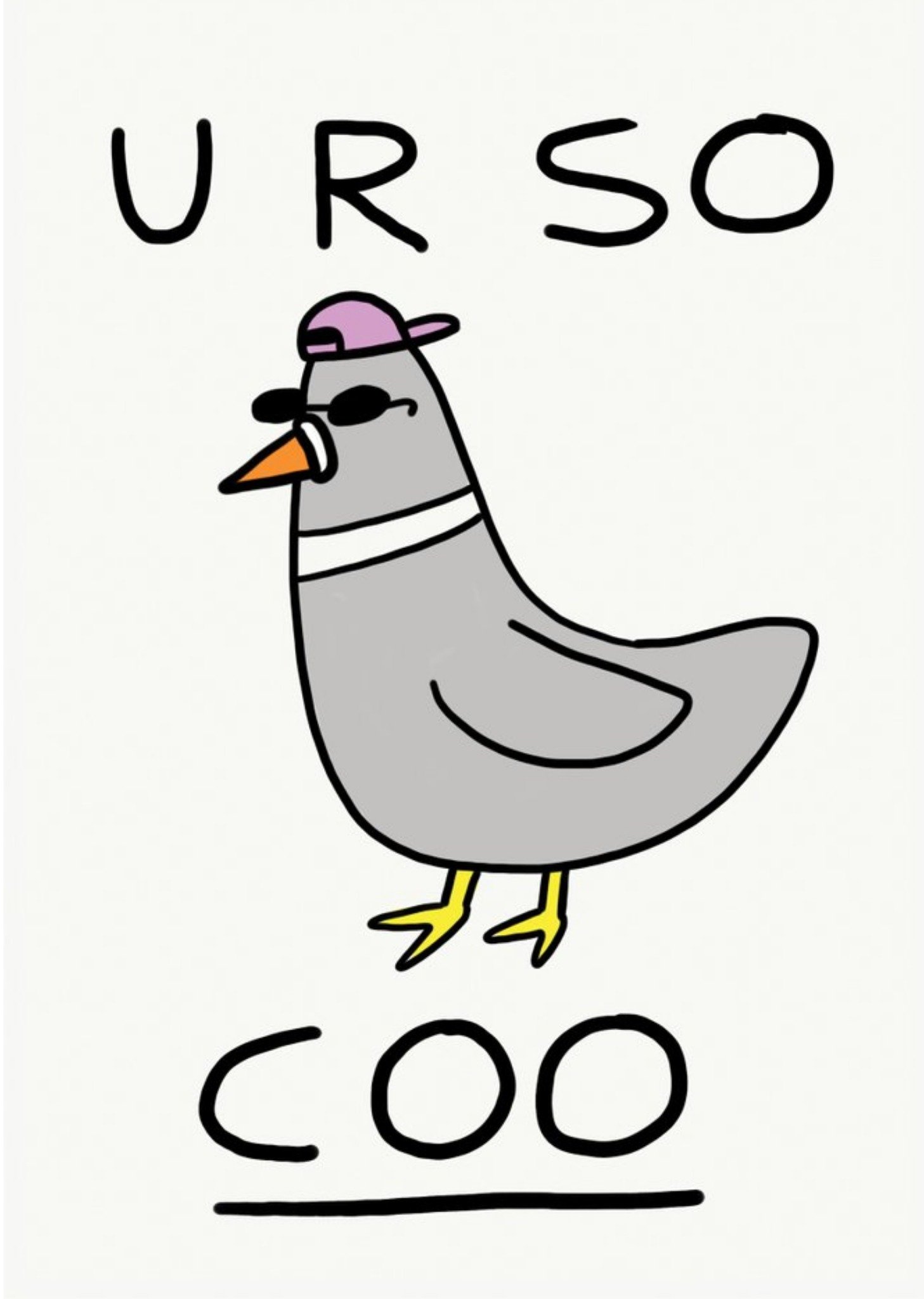 Jolly Awesome Your So Coo Pigeon Humour Birthday Card, Large