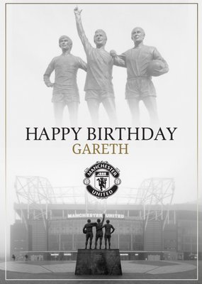 Manchester United Trinity Statue Birthday Card