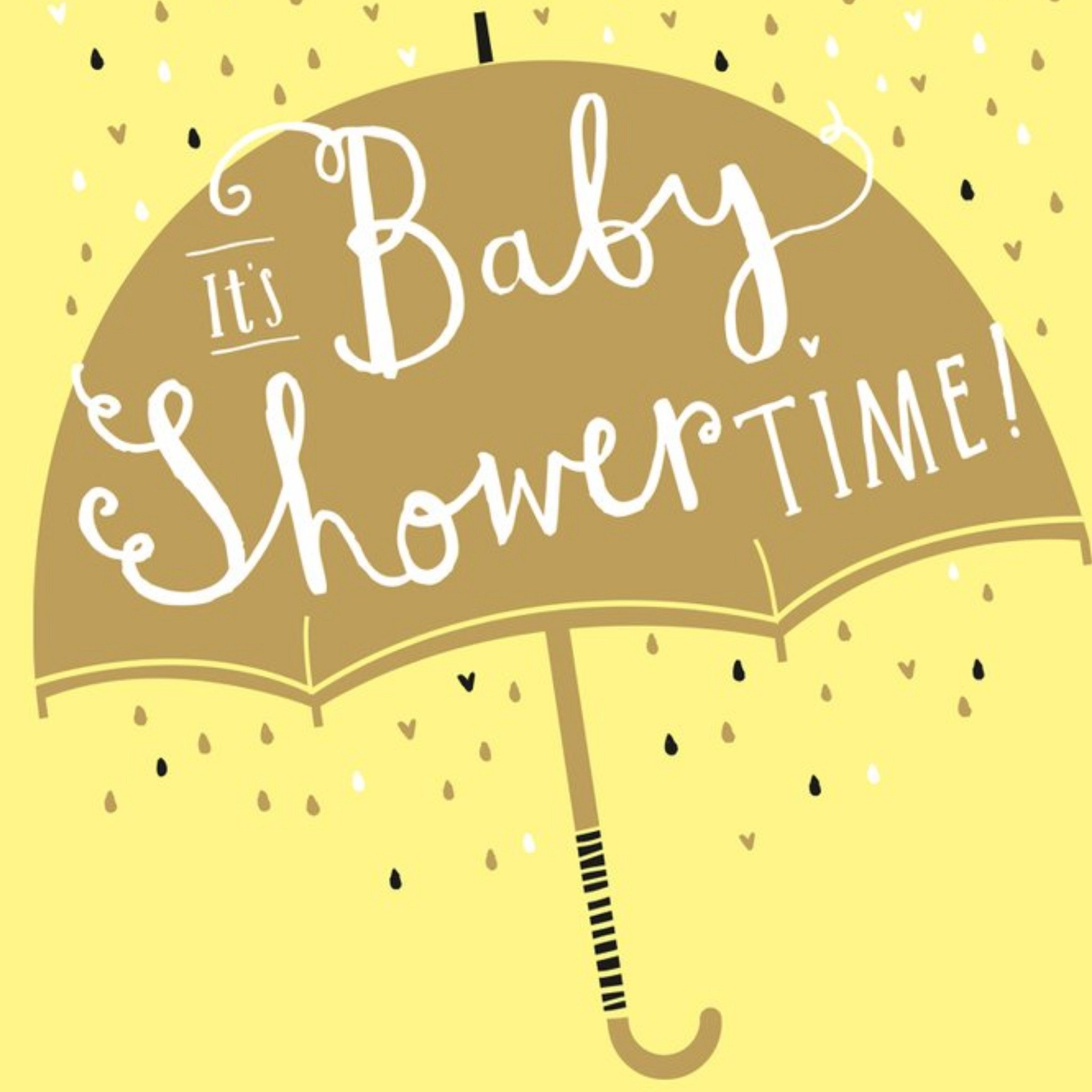 Guk Rain Umbrella Baby Shower Card, Square