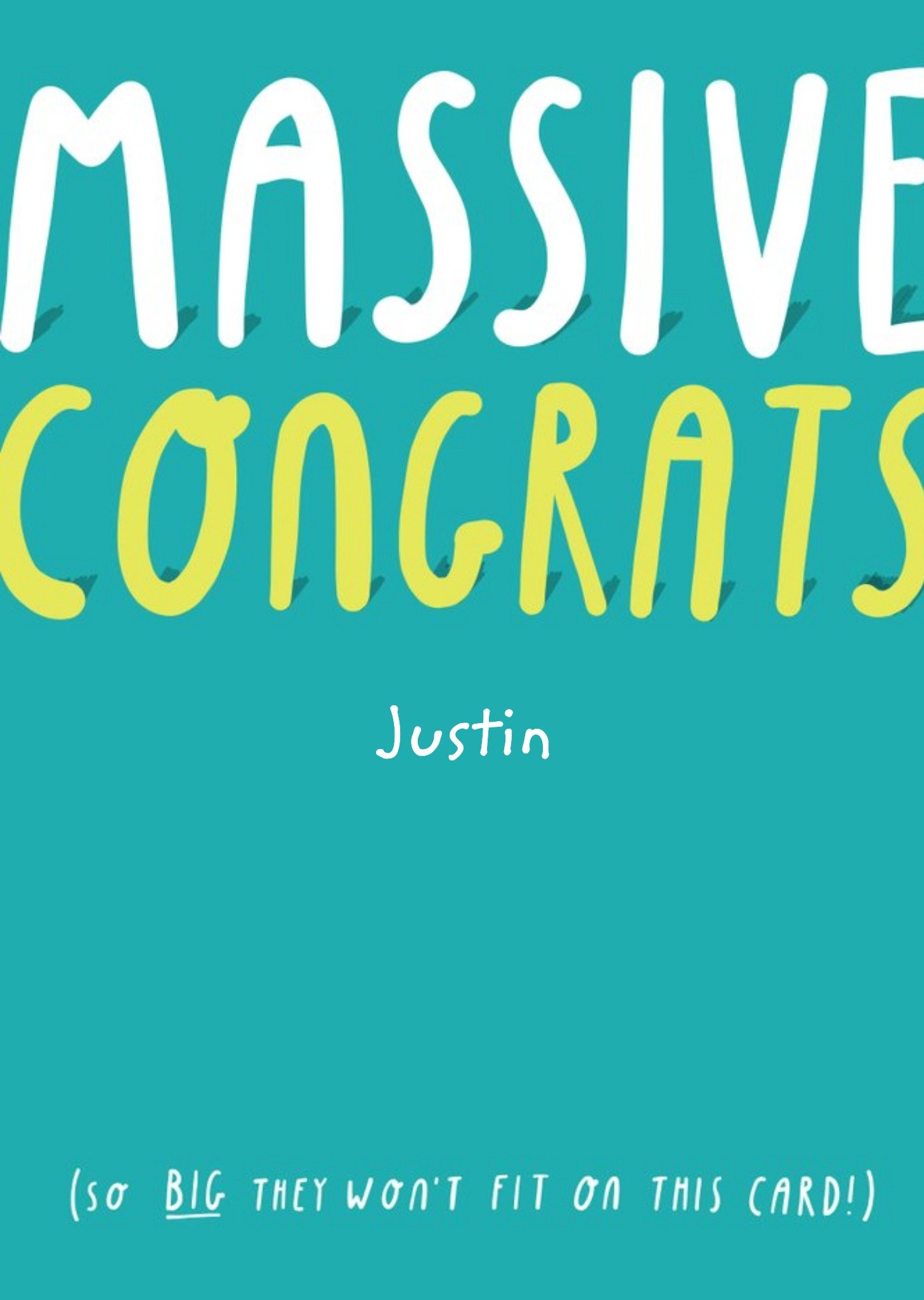 Funny Congratulations Card - Massive Congrats