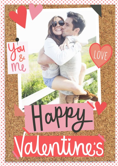 Pinboard You & Me Valentines Photo Upload Card