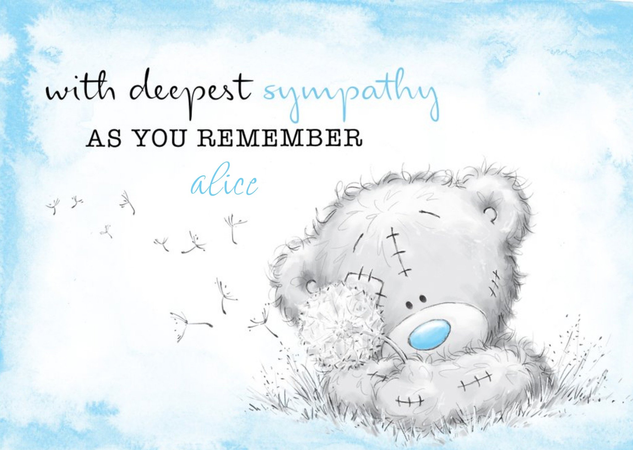 Me To You Tatty Teddy Cute Sympathy Card