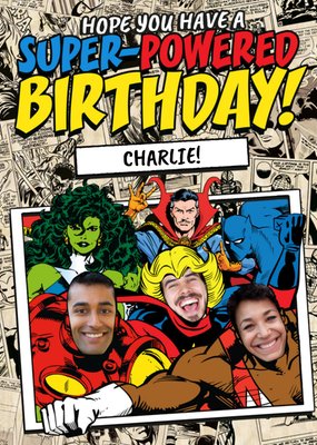 Marvel Super Powered Birthday! Face Upload Card