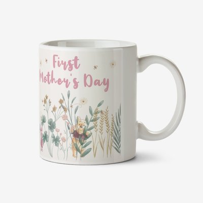 Cute Winnie The Pooh First Mothers Day Photo Upload Mug