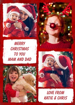 Multi Photo upload Christmas Card - Wishing you a lovely Christmas