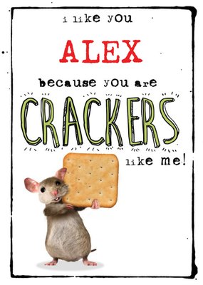 You Are Crackers Like Me Personalised Name Card