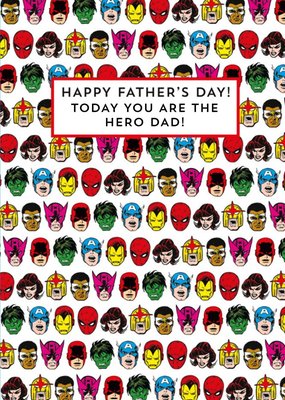 Marvel Characters You Are The Hero Dad Father's Day Card