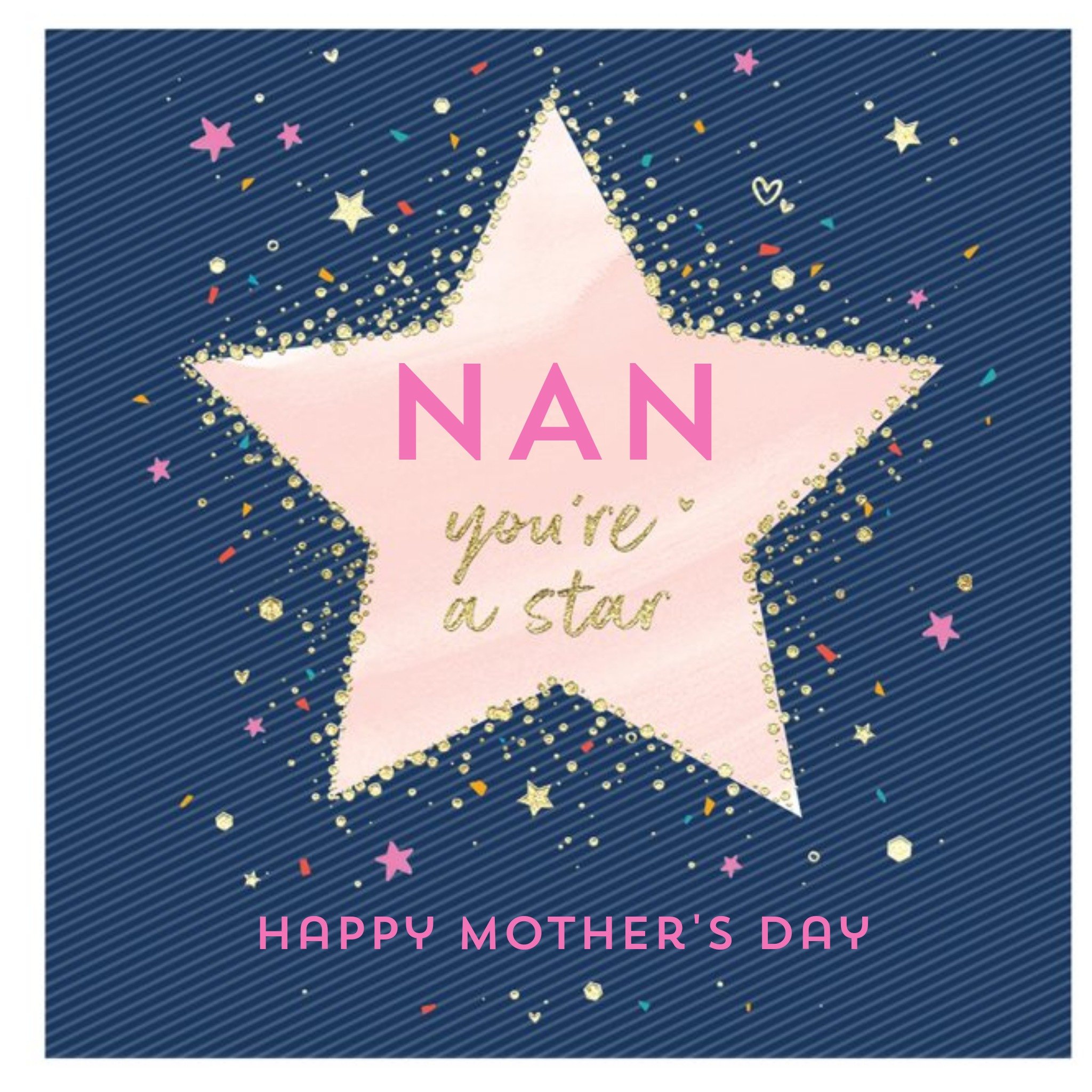 Nan You're A Star Mother's Day Card, Square