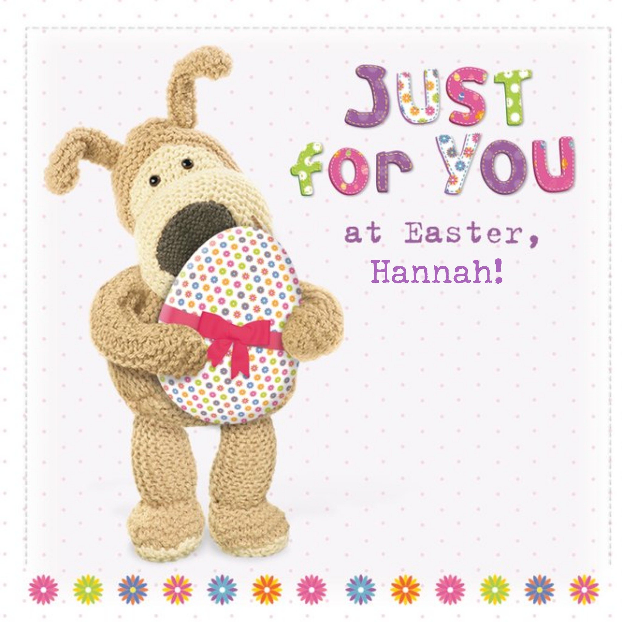 Easter Card - Boofle - Cute - Easter Egg, Square