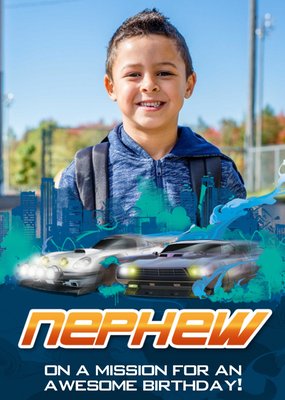 Fast And Furious Spy Racers Nephew Photo Upload Birthday Card