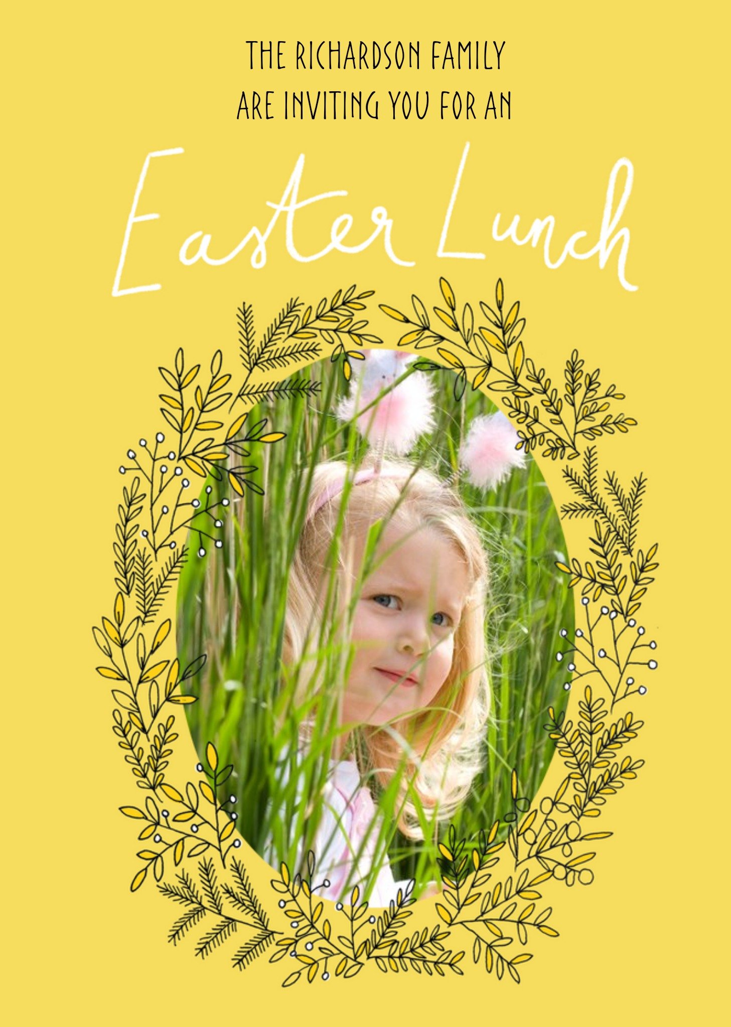 Easter Lunch Invitation Photo Upload Card Ecard