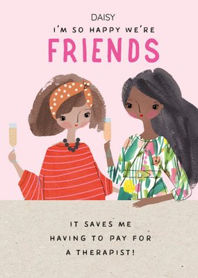Humorous Illustrated Friends Birthday Card