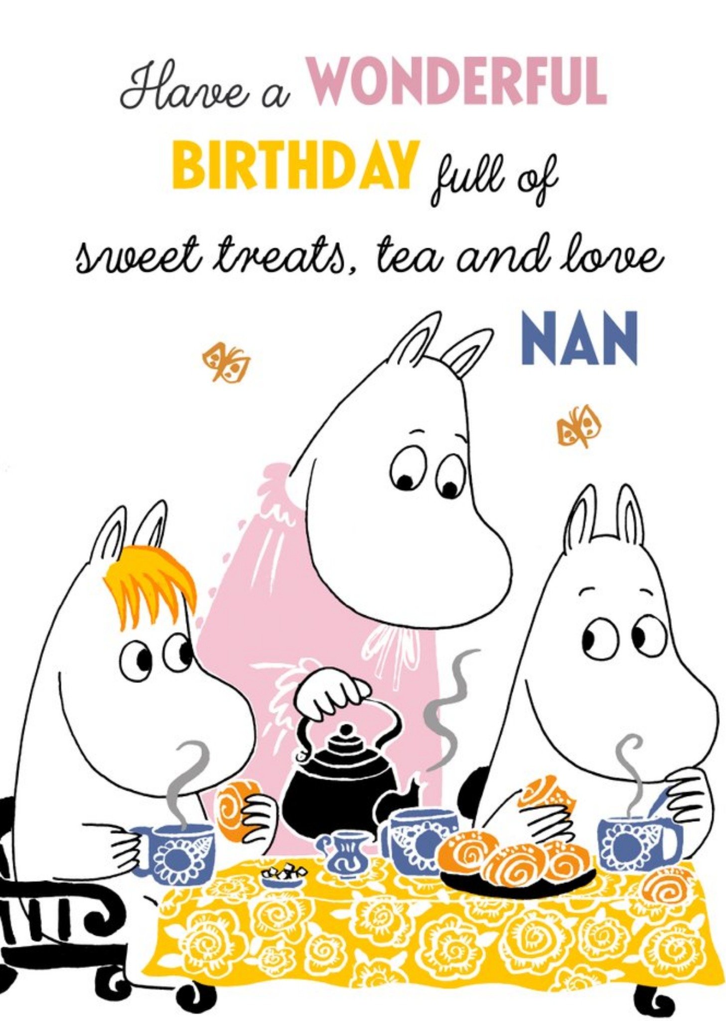 Cute Moomin Nan Wonderful Birthday Card Ecard