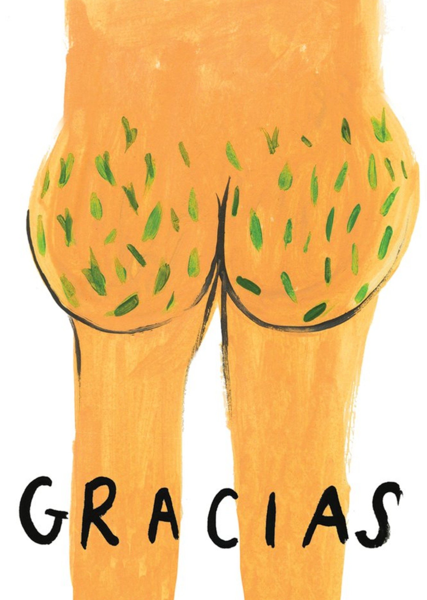 Sooshichacha Rude Cheeky Bum Gracias Thank You Card Ecard