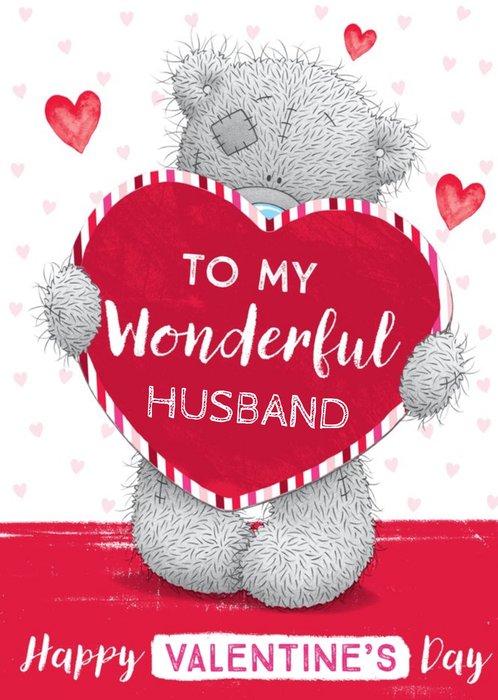 Me To You To My Wonderful Husband Happy Valentine's Day Card