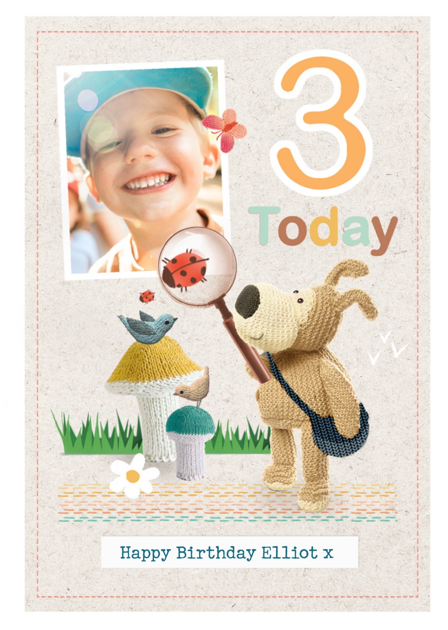 Boofle 3 Today Personalised Card Ecard