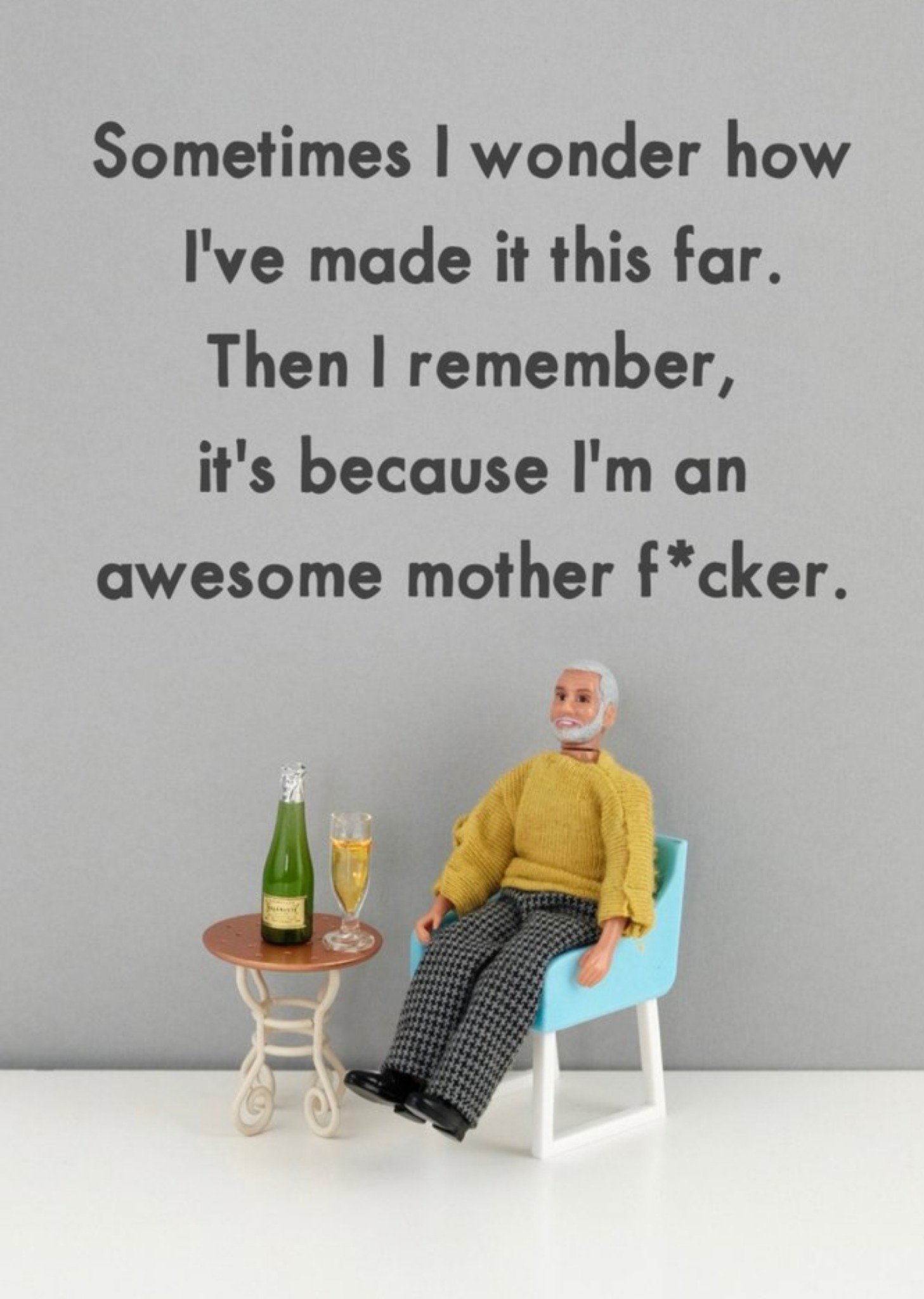 Bold And Bright Funny Dolls I'm Awesome Card