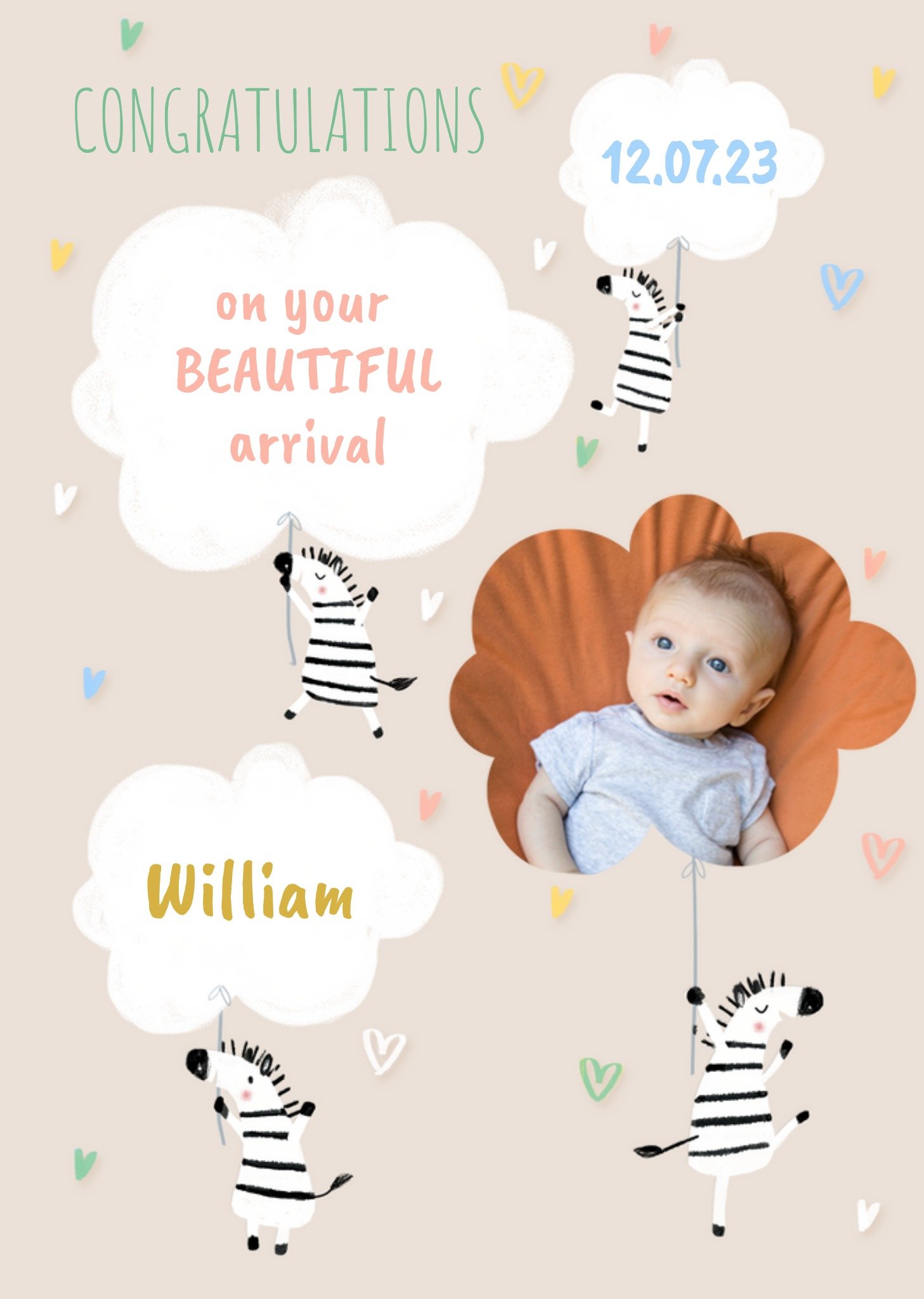 New Baby Photo Upload Congratulations Card Ecard