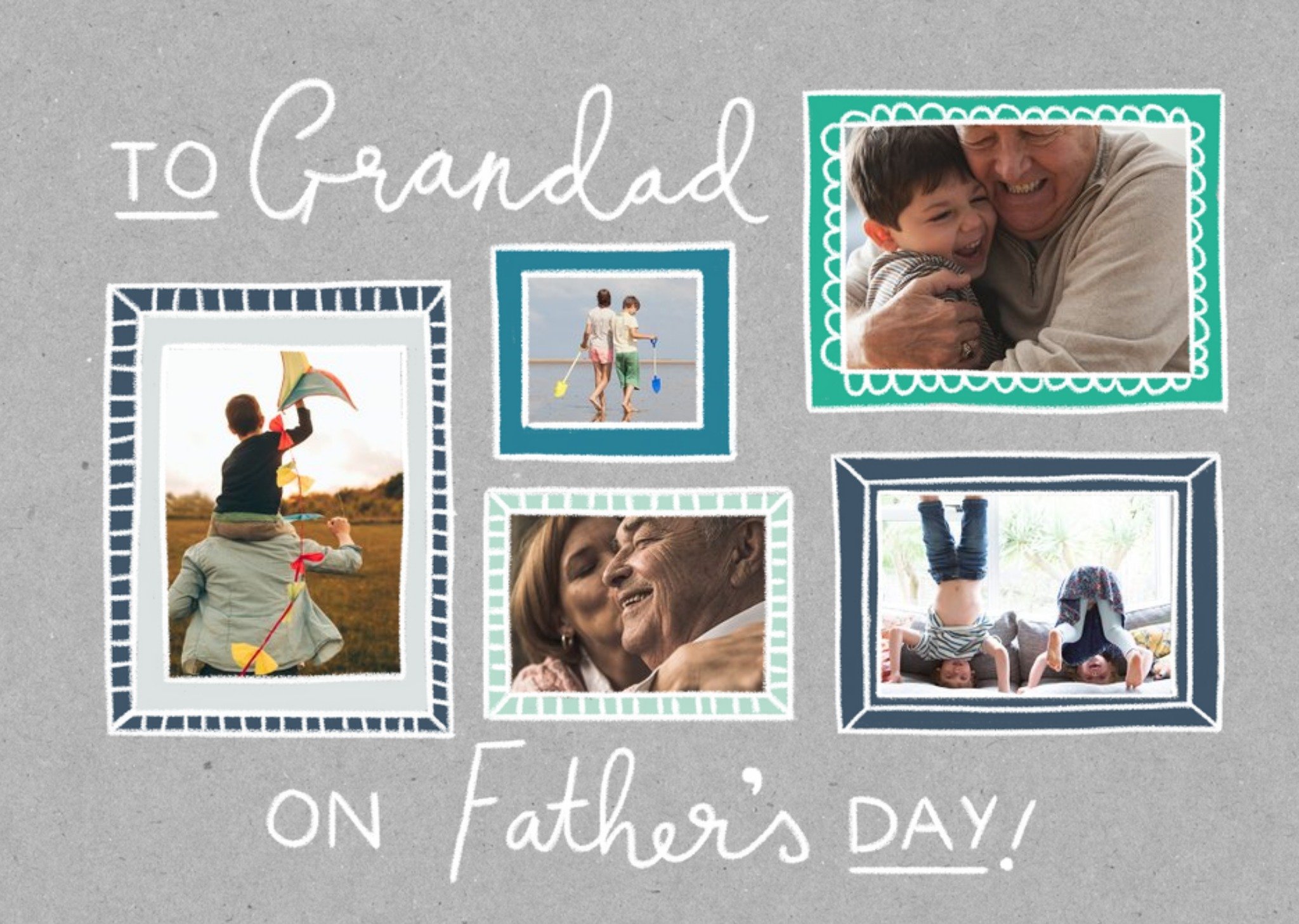 Moonpig Frame Collage Grandad Father's Day Card Ecard