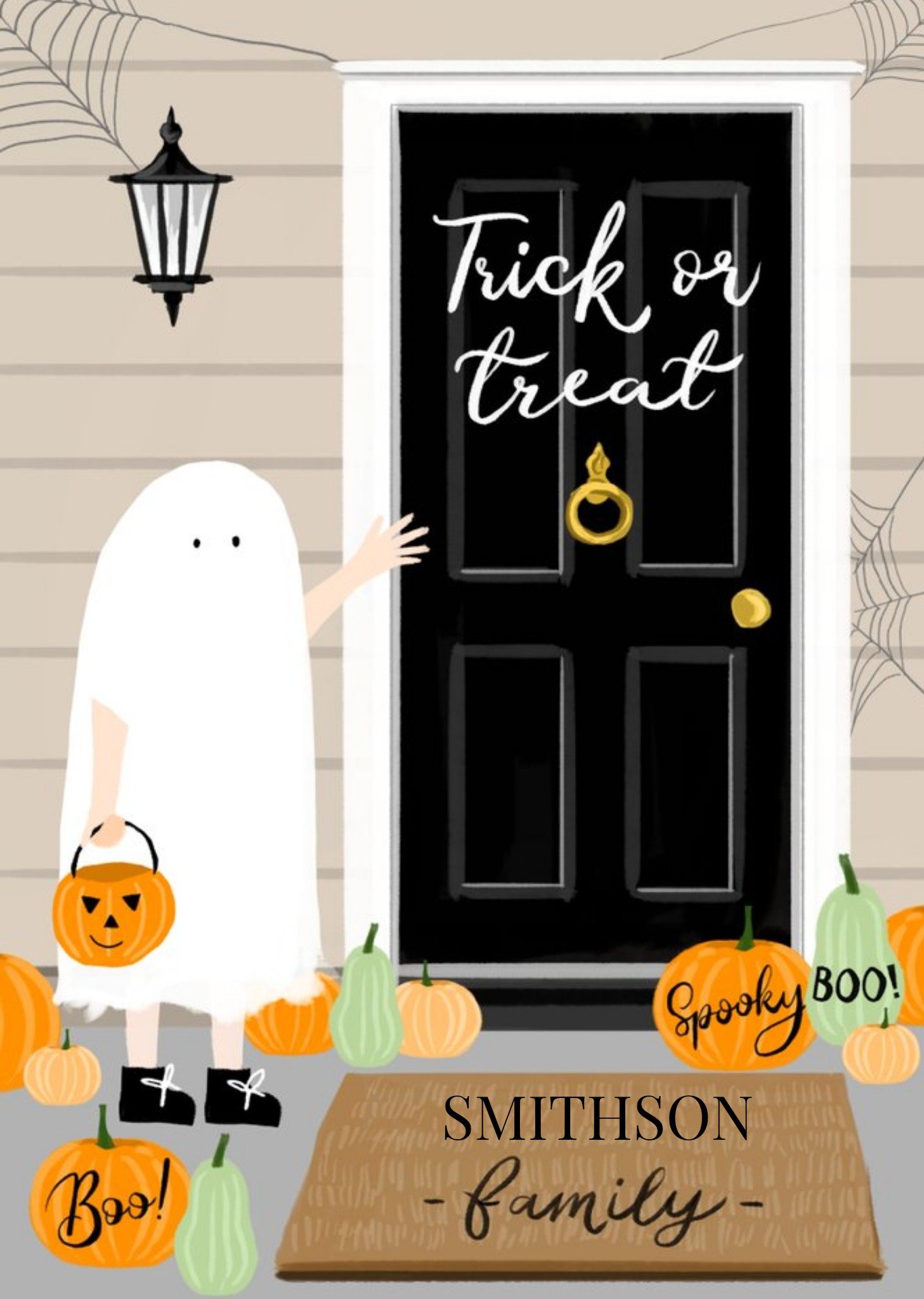 Okey Dokey Design Boo To You Ghost Trick Or Treat Halloween Card, Large