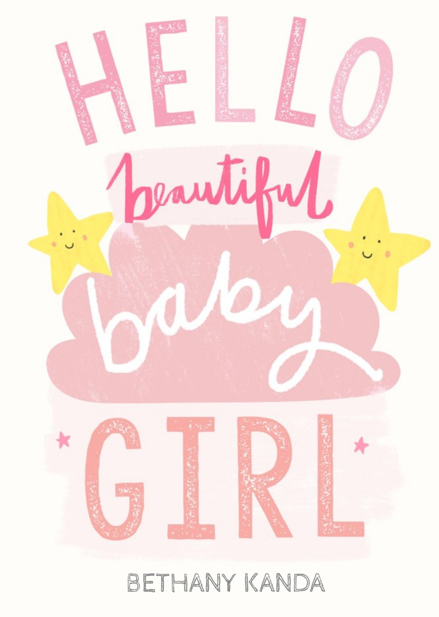 Moonpig New Baby Girl Card Ecard