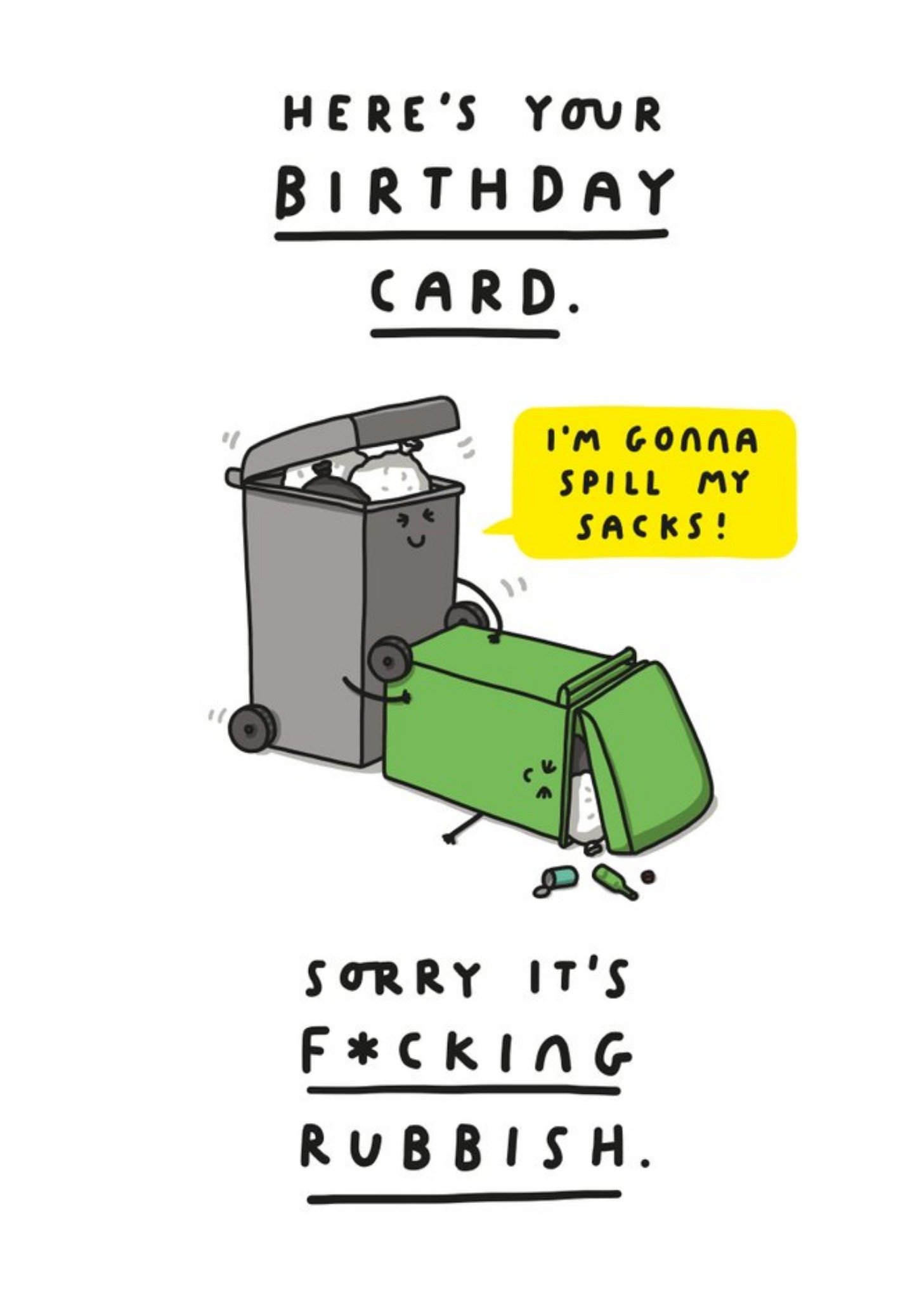 Moonpig Funny Rude Pun Heres Your Birthday Card Sorry Its Fucking Rubbish Ecard