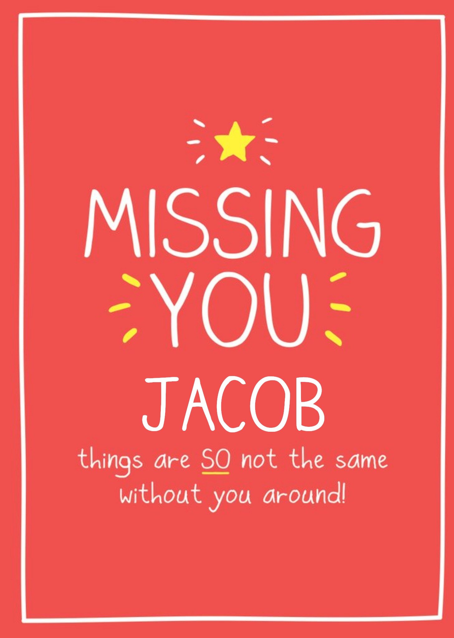 Friends Happy Jackson Missing You Thinking Of You Card