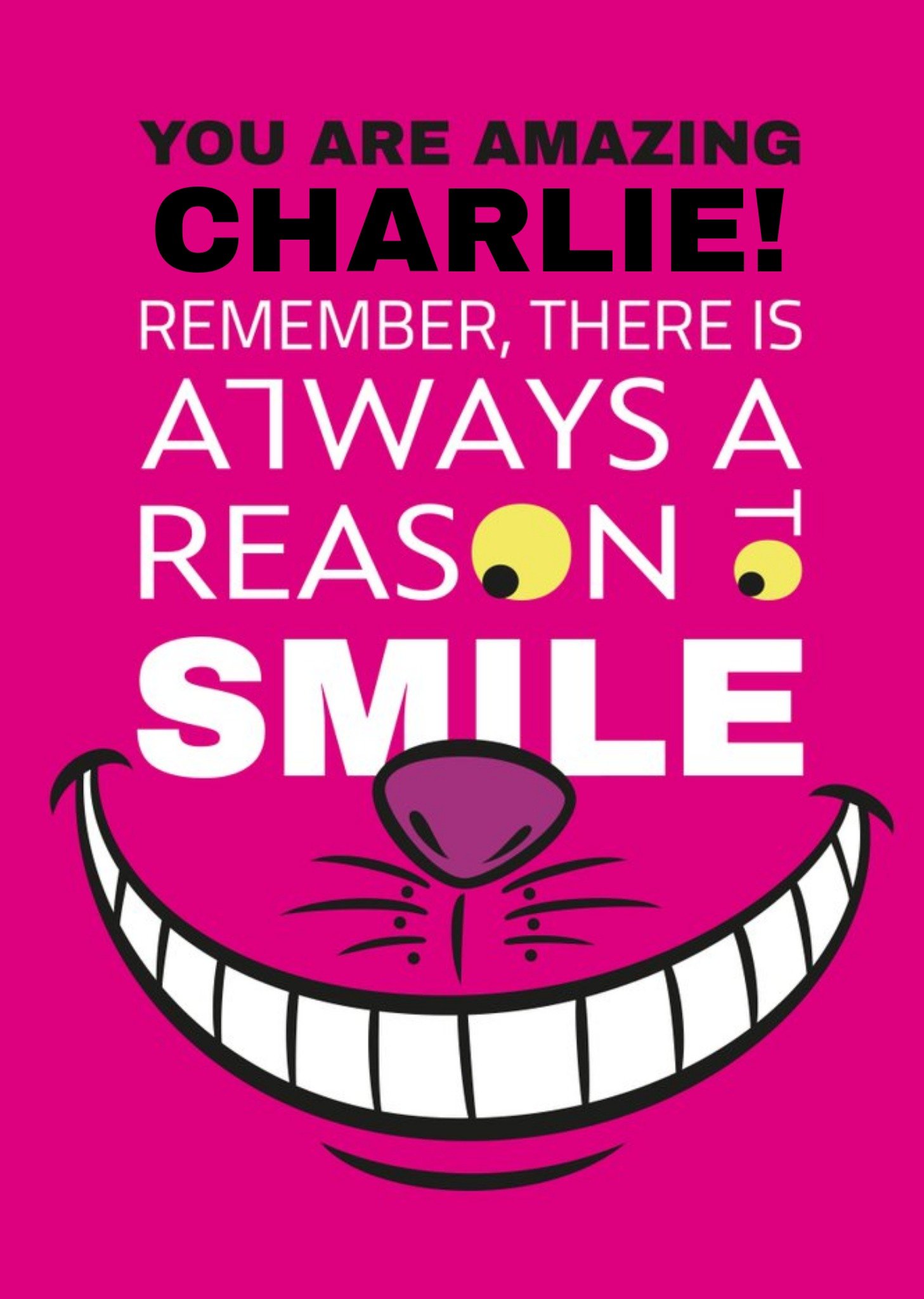 Disney Always A Reason To Smile Alice In Wonderland Card Ecard