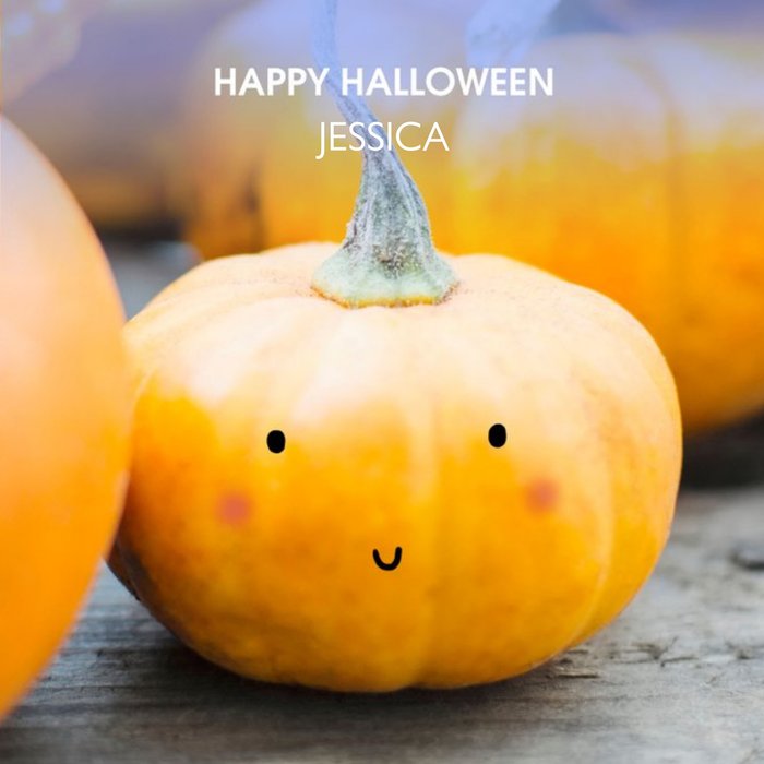 Mini Pumpkin Personalised Halloween Card