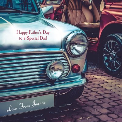 Vintage Car Happy Fathers Day Card