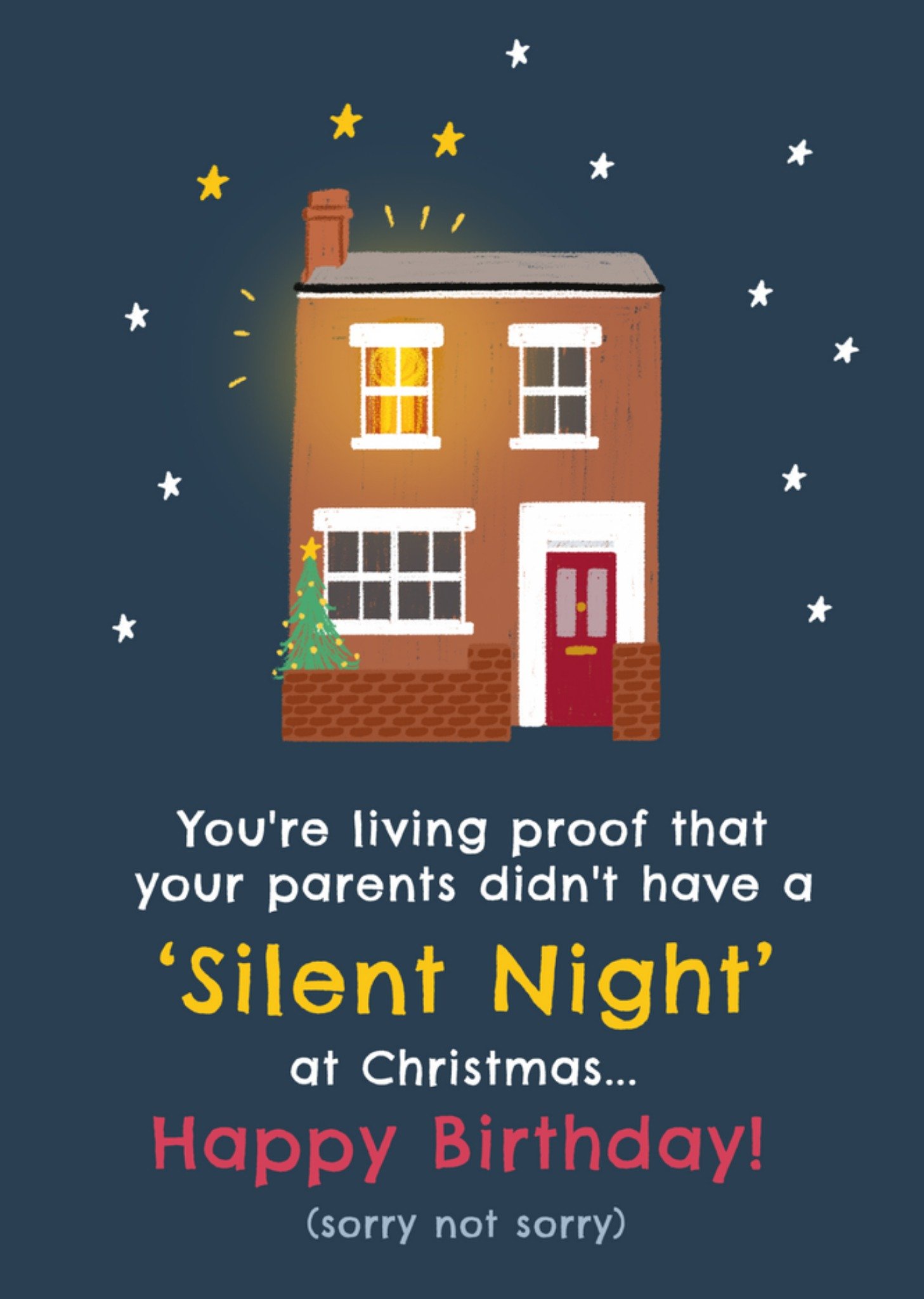 Silent Night At Christmas Birthday Card Ecard