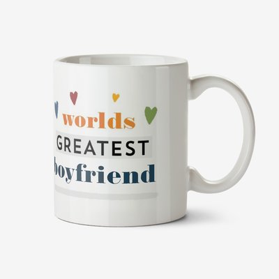 World Greatest Boyfriend Typographic Mug