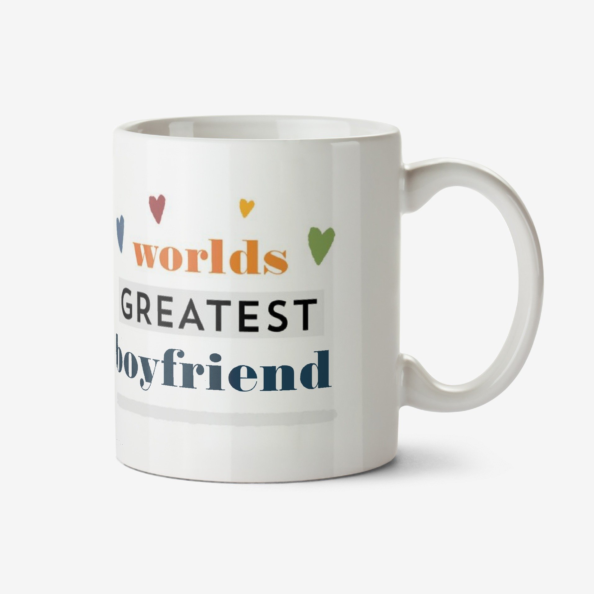 World Greatest Boyfriend Typographic Mug Ceramic Mug